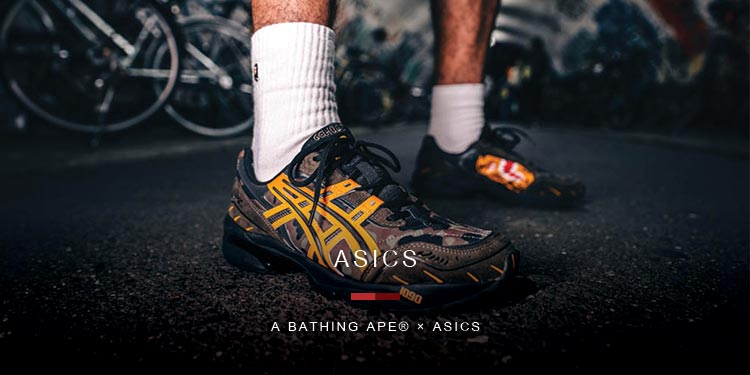 A BATHING APE® × ASICS GEL-1090™ สนีกเกอร์สายสตรีทสุดเท่