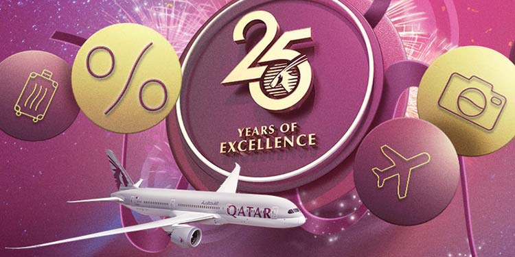 กาตาร์ แอร์เวย์ส เปิดตัวแคมเปญ ‘โกลบอล เซล’ เพื่อเฉลิมฉลองครบรอบ 25 ปี