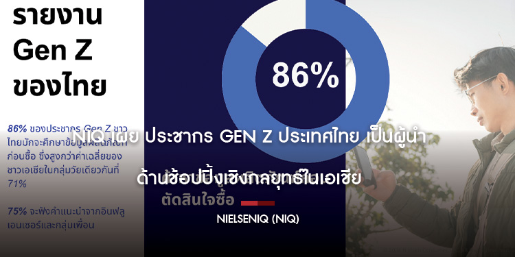 NIQ เผย ประชากร Gen Z ประเทศไทย เป็นผู้นำด้านช้อปปิ้งเชิงกลยุทธ์ในเอเชีย