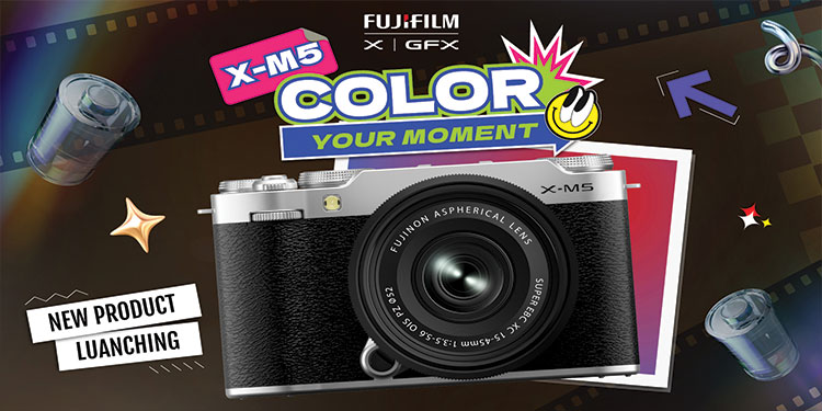 ฟูจิฟิล์มชวนมาเติมสีสันให้ชีวิตกับ “Fujifilm X-M5” ที่จะมาเปลี่ยนทุกช็อตให้เป็นงานศิลป์! ร่วม Touch & Try กล้องรุ่นใหม่ พร้อม Workshop DIY สุดเอ็กซ์คลูซีฟ