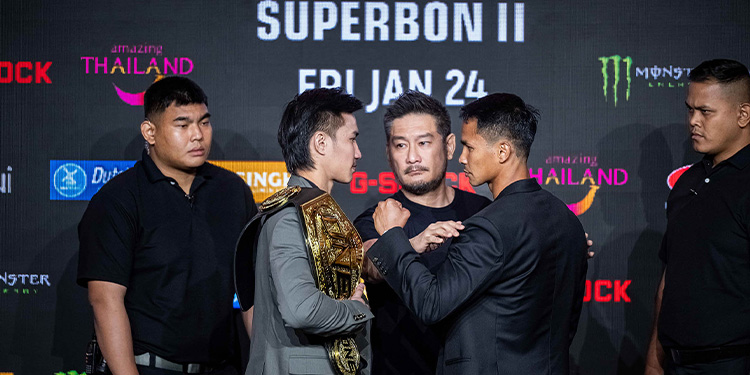 ศึกใหญ่แห่งปี! บอสใหญ่ชาตรี นำทัพนักกีฬาแถลงข่าว ONE 170 “ตะวันฉาย VS ซุปเปอร์บอน” จากสังเวียนสู่ภาพยนตร์ฮอลลีวูดฟอร์มยักษ์