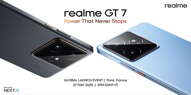 Power That Never Stops! เตรียมเปิดตัว realme GT 7 Series สร้างนิยามใหม่ของ Flagship Killer 2025 ครั้งแรกในโลก 27 พฤษภาคมนี้ที่กรุงปารีส