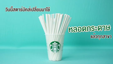 สตาร์บัคส์ เปลี่ยนมาใช้หลอดกระดาษ เริ่มต้นปีแห่งการรักษ์โลกกับสตาร์บัคส์ได้ง่ายๆ 