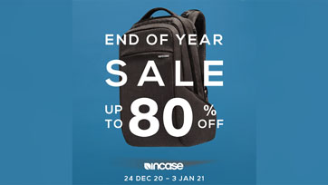 INCASE ปล่อยโปรโมชั่นครั้งใหญ่ #INCASE END OF YEAR SALE 2020 ลดทุกคอลเลคชั่นสูงสุดถึง 80%