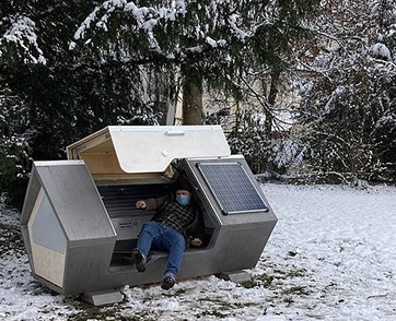 The  Sleeping Pod ที่พักพิงยามฉุกเฉินแก่คนไร้บ้าน