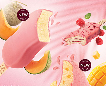 ฮาเก้น-ดาส เปิดตัวไอศกรีมแบบแท่งรสชาติใหม่ล่าสุด แคนตาลูป เมล่อน และการกลับมาของราสป์เบอร์รีที่คุณชื่นชอบ
