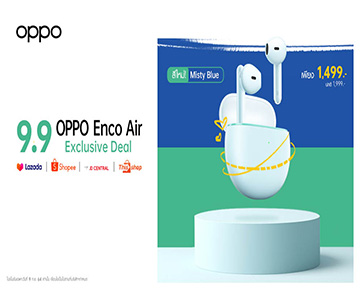 พบกับ OPPO Enco Air สีใหม่! Misty Blue พร้อมเป็นเจ้าของได้แล้ววันนี้เพียง 1,499 บาท