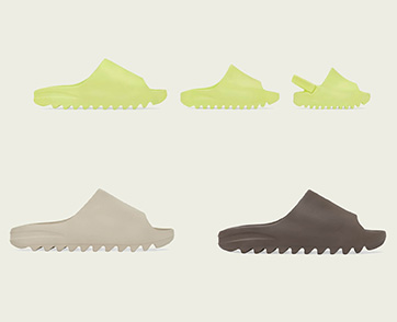 YEEZY SLIDE GLOW GREEN, YEEZY SLIDE PURE และ YEEZY SLIDE SOOT รองเท้าแตะดีไซน์เฉียบ