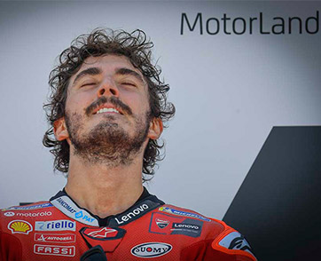Bagnaia battles Marquez for stunning maiden win at MotorLand