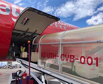 ไทยเวียตเจ็ทร่วมขนส่งเครื่องมือและอุปกรณ์ทางการแพทย์