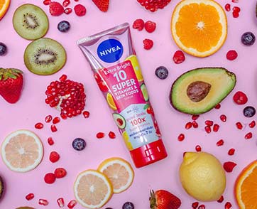 นีเวีย พร้อมเสิร์ฟวิตามินผลไม้นานาชนิด กับผลิตภัณฑ์ดูแลผิวกายใหม่เพื่อผิวกระจ่างใส มีออร่า