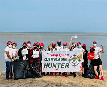 ไทยเวียตเจ็ทเปิดตัวแคมเปญ “Garbage Hunter” มุ่งกำจัดขยะปีละ 5 ตัน