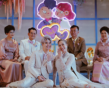 “ปณต getsunova” ควงแฟนสาว “เนะ อโณทัย” เข้าพิธีวิวาห์