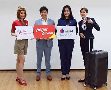 ไทยเวียตเจ็ทจับมือ เอ็ม เอส ไอ จี ประกันภัย เสนอประกันเดินทางต่างประเทศ ‘Sky Insurance’