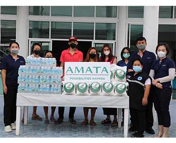 อมตะมอบความช่วยเหลือผู้ติดเชื้อโควิด-19 ในพื้นที่อย่างต่อเนื่อง