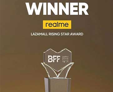 realme คว้ารางวัล LazMall Rising Star Award  ในงาน LazMall Brands Future Forum (BFF) 2022
