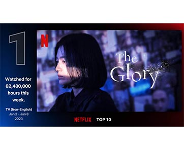 แรงรับต้นปี! The Glory ทะยานสู่อันดับ 1 ในไทยและทั่วโลก พร้อมติดชาร์ต Top 10 ในอีก 62 ประเทศ