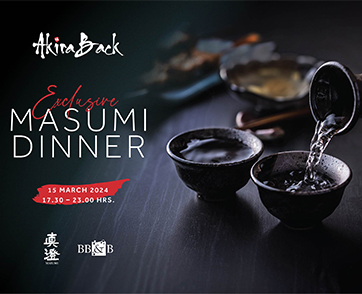 สัมผัสประสบการณ์ค่ำคืนสุดเอ็กซ์คลูซีฟกับ “Masumi Sake Dinner” ที่ห้องอาหาร อาคีรา เเบค เรสเตอรองท์ แอนด์ บาร์