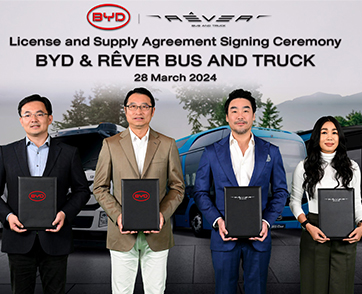 เรเว่ ต่อยอดความร่วมมือ BYD เดินหน้าก่อตั้งโรงงานประกอบรถบรรทุก และรถโดยสารพลังงานไฟฟ้านอกประเทศจีนเป็นครั้งแรกในไทย