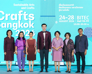 สศท. จัดเต็มงานคราฟต์สุดยิ่งใหญ่แห่งปี "Crafts Bangkok 2024"ยกทัพงานหัตถกรรมฝีมือคนไทย กว่า 400 ร้านค้า รวมครบ จบในงานเดียว หวังสร้างเม็ดเงินภายในงาน 