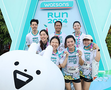 วัตสัน ประเทศไทย พานักวิ่ง 1,000 คน ร่วมงาน  ‘Watsons Run 2024 วิ่งสวย สุขภาพดี สมทบทุนบริจาคมูลนิธิขาเทียมฯ’