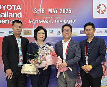 กรังด์ปรีซ์ฯ ร่วมแสดงความยินดี คุณหญิงปัทมา ลีสวัสดิ์ตระกูล ประธานสมาพันธ์แบดมินตันโลกคนใหม่ หรือ BWF 