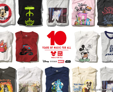 ยูนิโคล่และดิสนีย์ร่วมฉลองครบรอบ 10 ปี ผ่านคอลเลคชัน MAGIC FOR ALL เตรียมพบตุ๊กตามิคกี้ เมาส์และคอลเลคชันเสื้อยืดลวดลายในความทรงจำ 