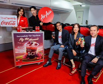 ไทยน้ำทิพย์ โคคา-โคล่า และ แอร์เอเชีย เปิดตัวเมนูใหม่สุดเอ็กซ์คลูซีฟ Midnight Grape “Coke” เสิร์ฟความสดชื่นในทุกเที่ยวบิน 