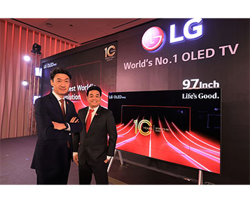 แอลจี ฉลอง 10 ปีแห่งผู้นำนวัตกรรม OLED ส่งทีวีจอยักษ์ระดับโลกเจาะกลุ่มลูกค้า ไฮเอนด์ พร้อมประเดิมตลาดไลฟ์สไตล์ทีวีที่โดดเด่นด้วยเทคโนโลยีและดีไซน์
